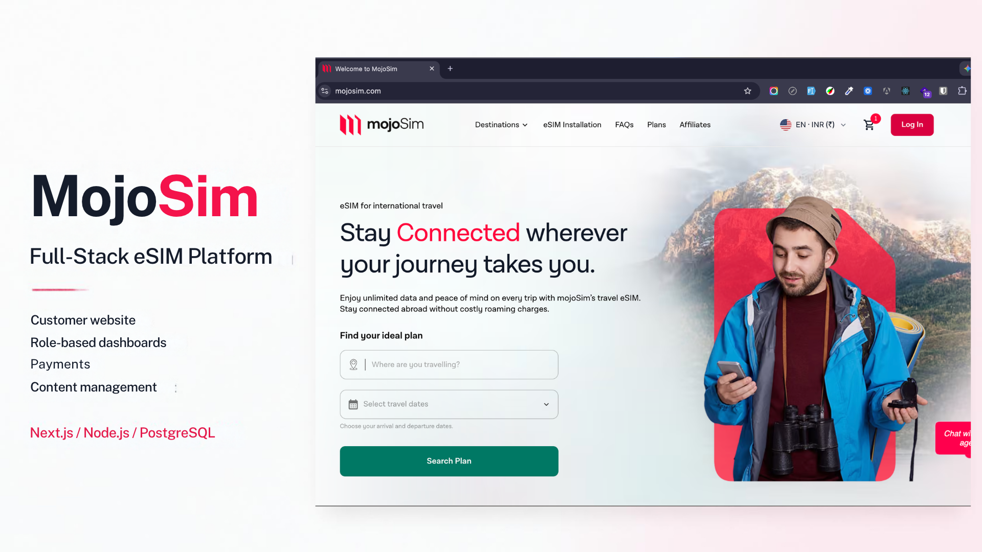 MojoSim: An eSIM platform that brings customers, payments, content and day-to-day administration into one place.