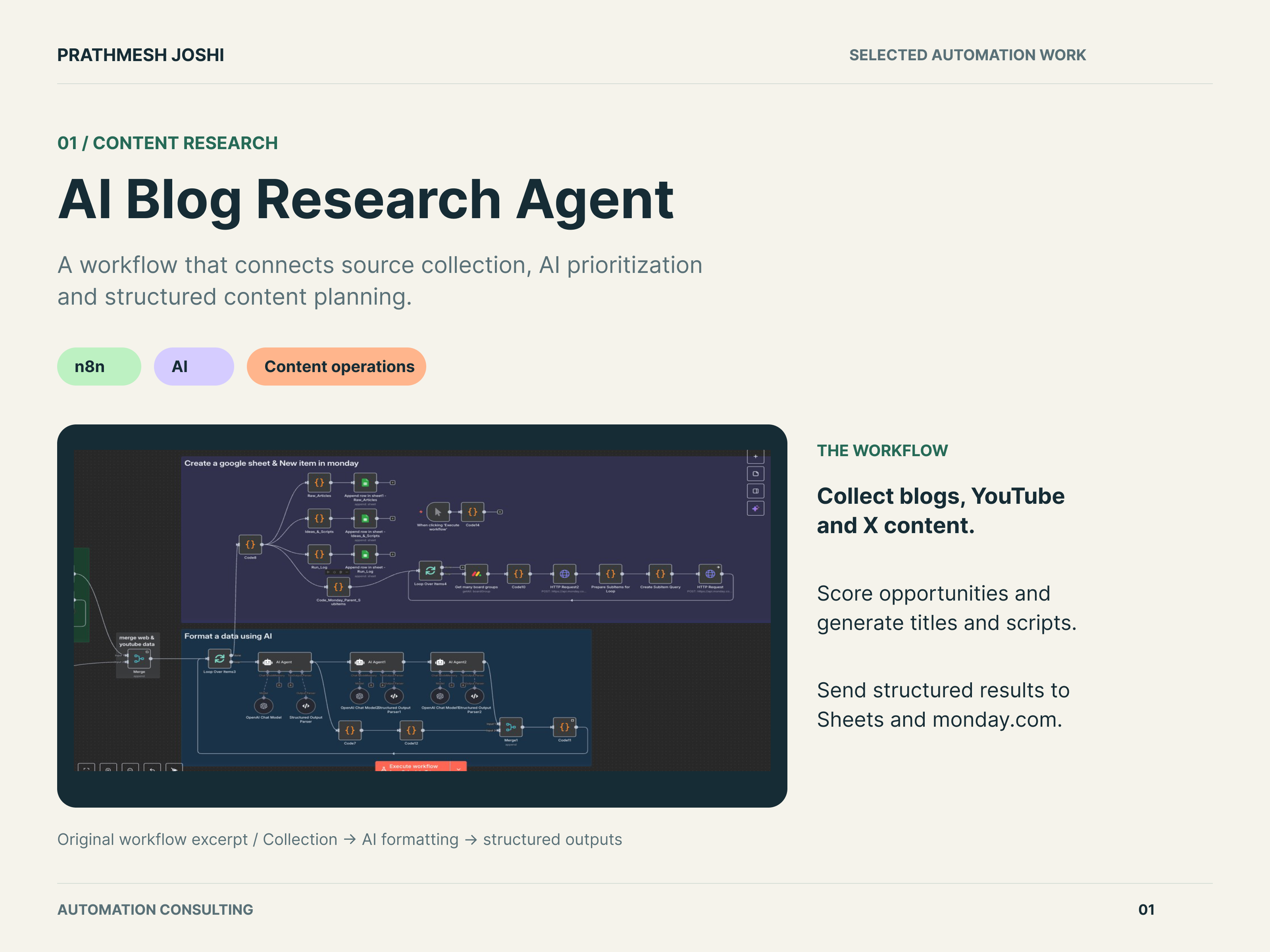 AI Research Agent: An automated research assistant that gathers ideas from different sources and organizes them for content planning.